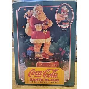 Coca Cola Santa Claus Mechanical Ertl Bank 1st Series Die Cast Moving Train